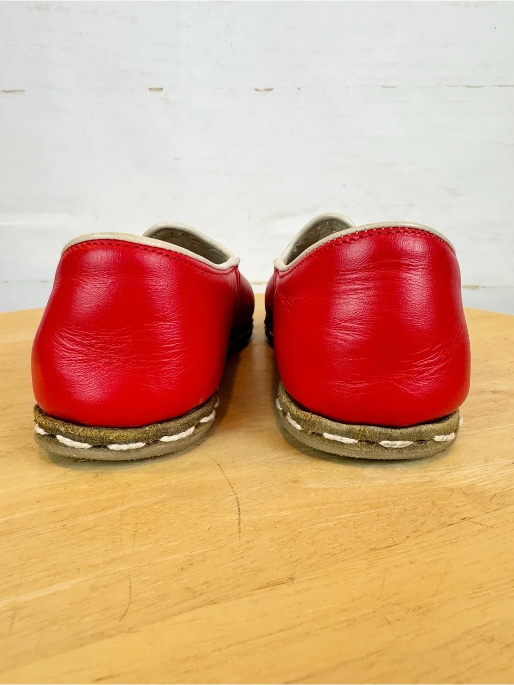 Sabah | Red Leather Pull-On Loafer, EU 39